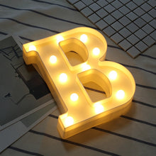 Load image into Gallery viewer, Luminous LED Letter Night Light Creative 26 English Alphabet Number Battery Lamp Romantic Wedding Party Decoration